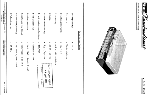 Universum UHF-Converter 90107; QUELLE GmbH (ID = 1973248) Converter