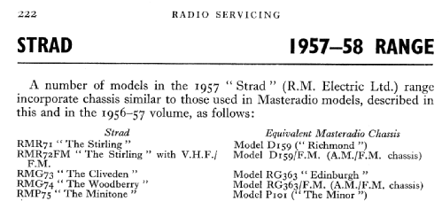 Strad 'The Stirling' RMR71; R.M.Electric, (ID = 564002) Radio