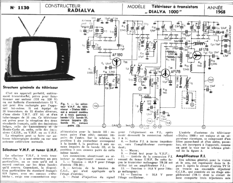 Dialva 1000; Radialva, Véchambre (ID = 292161) Television