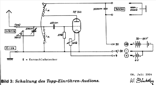 Einröhren-Audion ; Radio Adolf Topp; (ID = 323439) Radio