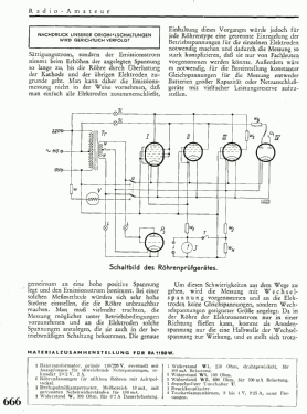 Röhrenprüfgerät RA1150W; Radio Amateur, (ID = 2760052) Equipment