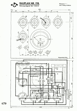 Röhrenprüfgerät RA1150W; Radio Amateur, (ID = 2760056) Equipment