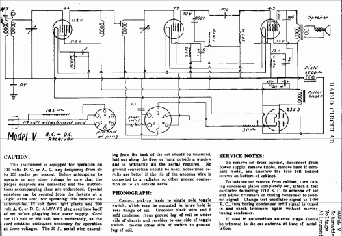 V ; Radio Circular Co.; (ID = 233512) Radio