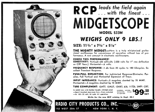 533M Midgetscope; Radio City Products (ID = 1894482) Ausrüstung
