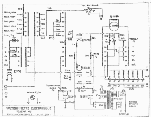 Voltohmmètre Electronique 20; Radio-Contrôle; Lyon (ID = 1050746) Equipment