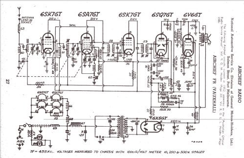 Airchief Vauxhall FR; Radio Corp.Pty., (ID = 2638599) Car Radio