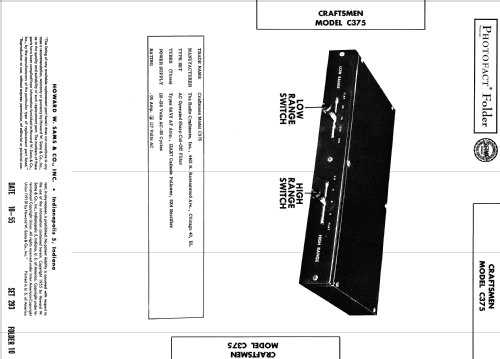 C375 Sharp Cut-Off Filter; Radio Craftsmen Inc. (ID = 2650947) Misc