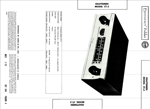 Craftsmen CT-3 ; Radio Craftsmen Inc. (ID = 1765166) Radio