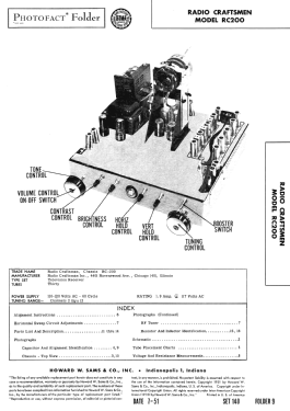 RC200; Radio Craftsmen Inc. (ID = 2940603) Television