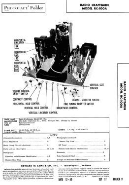 RC-100A RC-100A; Radio Craftsmen Inc. (ID = 2808492) Fernseh-E