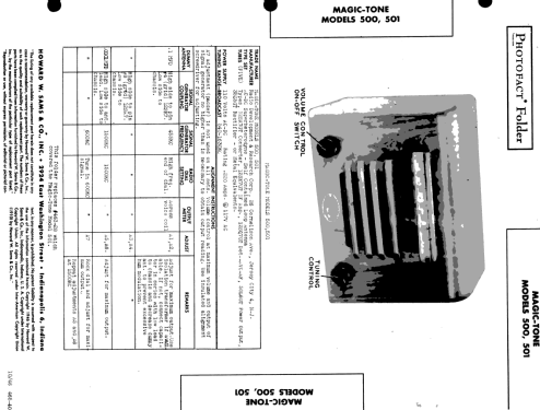 Magic-Tone 500 ; Radio Development & (ID = 507041) Radio