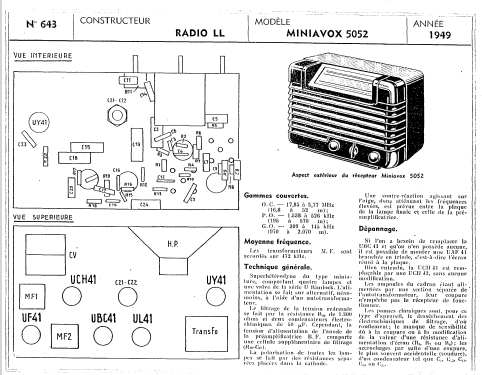 Miniavox 5052; Radio L.L. Lucien (ID = 1204731) Radio