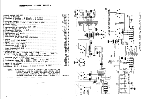 Hétérodyne Super Perfo; Radio-MJ M.-J.; (ID = 1871794) Equipment