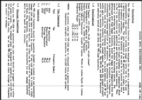 Converter VHF-152A; Radio Mfg. Engineers (ID = 403595) Adapter