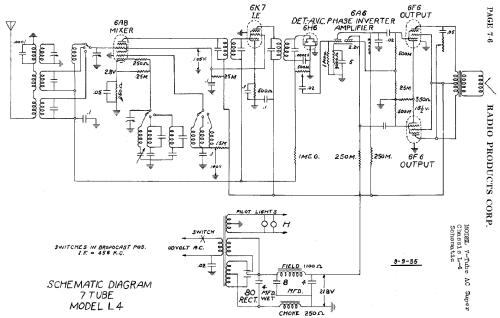 7-Tube AC Super Ch= L4; RPC R.P.C. Radio (ID = 408060) Radio