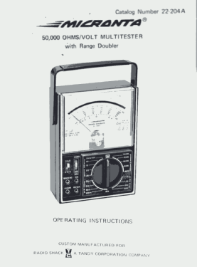 Micronta Range Doubler 22-204C; Radio Shack Tandy, (ID = 2736753) Equipment