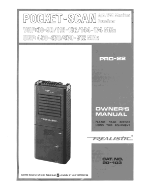 Pocket-Scan Pro-22 Cat. No. 20-103; Radio Shack Tandy, (ID = 3120247) Amateur-R