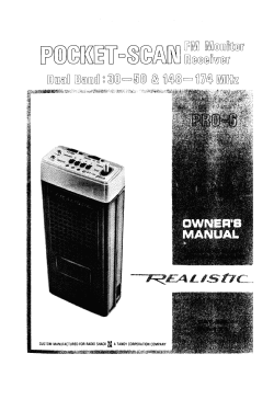 Pocket-Scan PRO-6 Cat. No. 20-171; Radio Shack Tandy, (ID = 3119436) Amateur-R