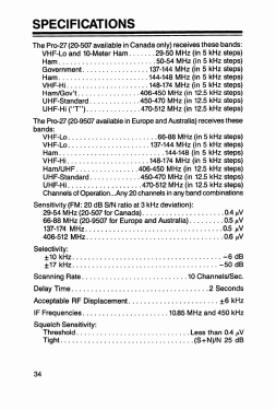 Pro-27 FM Monitor/Receiver 20-108; Radio Shack Tandy, (ID = 3123570) Amateur-R