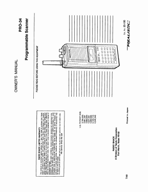 Pro-34 Cat. No. 20-135; Radio Shack Tandy, (ID = 3123657) Misc