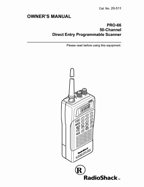 Pro-66 Cat. No. 20-511; Radio Shack Tandy, (ID = 3123530) Amateur-R