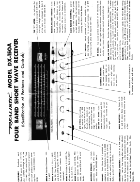 Realistic DX-150A; Radio Shack Tandy, (ID = 3112675) Amateur-R