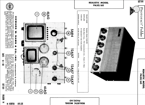 Realistic PA30/60; Radio Shack Tandy, (ID = 524566) Ampl/Mixer