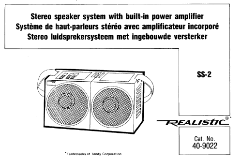 Realistic SS-2 40-9022; Radio Shack Tandy, (ID = 1227333) Ampl/Mixer