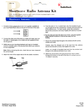 Shortwave Radio Antenna Kit Cat. No. 278-758; Radio Shack Tandy, (ID = 3080447) Antenna