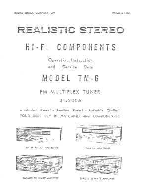 TM-6 Cat. No.= 31R2006; Radio Shack Tandy, (ID = 3054296) Radio