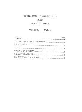 TM-6 Cat. No.= 31R2006; Radio Shack Tandy, (ID = 3054297) Radio