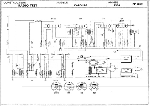 Cabourg Secteur & batteries; Radio Test; Paris (ID = 1204748) Radio