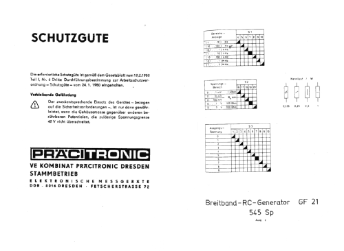 RC-Generator GF21; Radio und Fernsehen (ID = 119942) Equipment