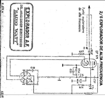 Analizador Electrónico - Signal Tracer - Valgifson T-4; Radio Watt Valgifson (ID = 2388131) Ausrüstung