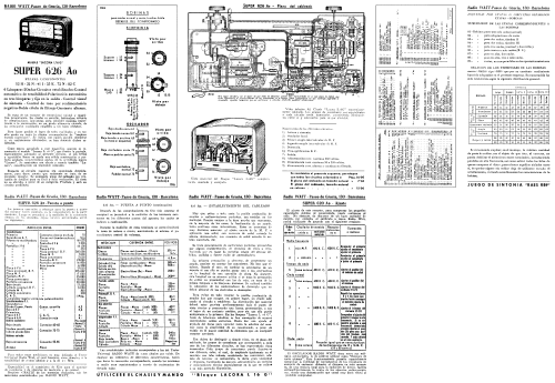 Super 626-Ao; Radio Watt Valgifson (ID = 1887164) Radio