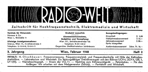 Dreiröhrensuper ; RADIO-WELT, (ID = 2306018) Kit