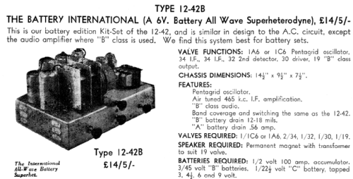 International All Wave 6 12-42B; Radiokes; Sydney (ID = 1790722) Kit