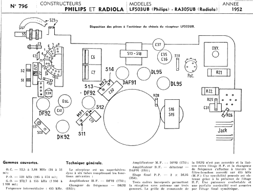 RA305UB; Radiola marque (ID = 370043) Radio