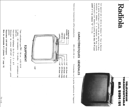 RA5191; Radiola marque (ID = 292570) Fernseh-E