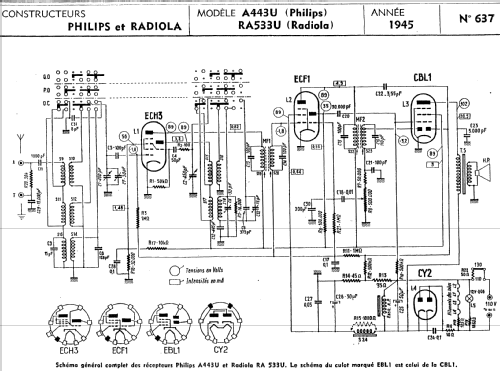 RA533U; Radiola marque (ID = 644193) Radio