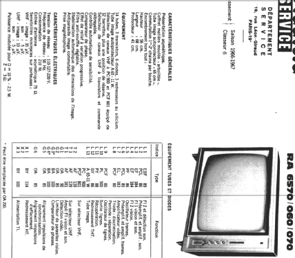 RA6570; Radiola marque (ID = 293163) Télévision