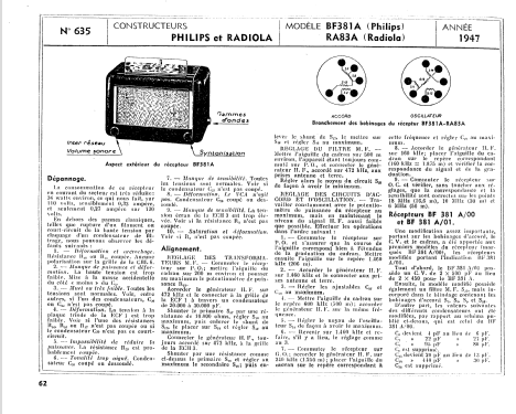 RA83A /00 /01; Radiola marque (ID = 87566) Radio