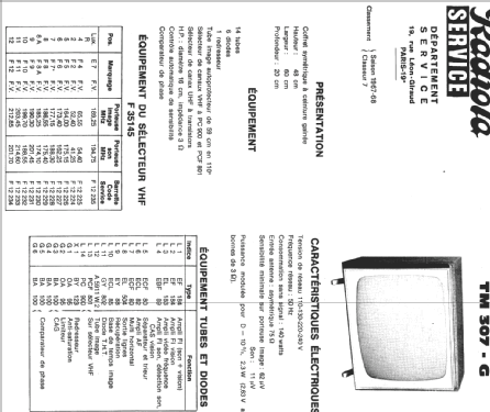 TM 307-G; Radiola marque (ID = 293880) Television