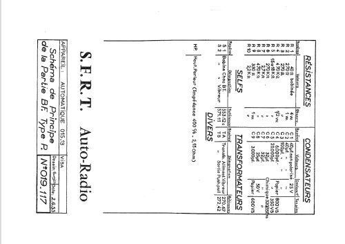 A2P; Radiomatic, S.F.R.T. (ID = 1558709) Car Radio