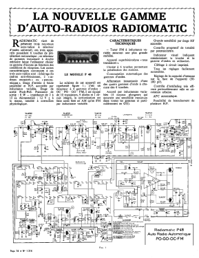 P48; Radiomatic, S.F.R.T. (ID = 3024720) Car Radio