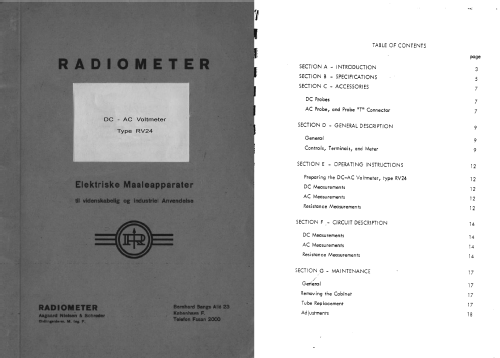 DC-AC Voltmeter RV24; Radiometer; (ID = 2996098) Ausrüstung