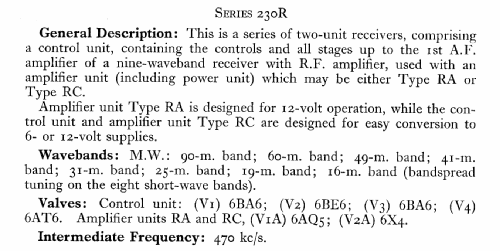 230R; Radiomobile Ltd., (ID = 563895) Car Radio