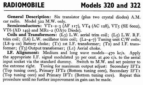 322; Radiomobile Ltd., (ID = 825090) Car Radio