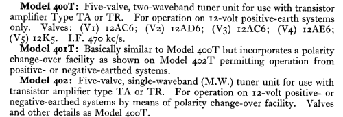 His Master's Voice 400T; Radiomobile Ltd., (ID = 586511) Car Radio