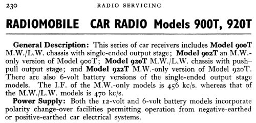 920T; Radiomobile Ltd., (ID = 771255) Car Radio